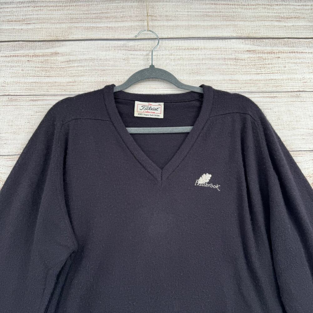 Vintage 80s Titleist V-Neck Super Soft Orion Sweater Mens XL Blue Fallbrook - Picture 3 of 12